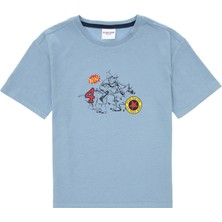 U.S. Polo Assn. Erkek Çocuk Mavi Comfort Bisiklet Yaka Tişört 50307178-VR036
