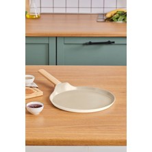 Swiss Crystal Almond Cream Indüksiyon Tabanlı Pankek Tava 28 cm