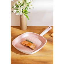 Swiss Crystal Kare Tava Pembe 28 cm