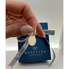 14 Ayar Altın Oval Plakalı Kolye Ucu