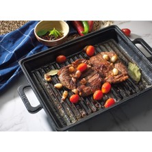 Demir Döküm Kaplamasız Izgara Tava 26X32 Mühürleme Tavası %100 Yerli Üretim