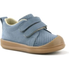 Rakerplus Sonic Hakiki Deri Gri Cırtlı Anatomik Bebek Spor Ayakkabı Sneaker