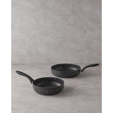 Granada Alüminyum 2 Parça Tava Seti 24-28 cm Siyah