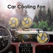 Oddities Araba Için Fan Suv'ler Için Üç Kafalı Fan USB Soğutma Hava Küçük Kişisel Fan Kamyon Araç Için 2 Hızlı Elektrikli Fan (12V) (Yurt Dışından)