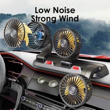 Oddities Araba Için Fan Suv'ler Için Üç Kafalı Fan USB Soğutma Hava Küçük Kişisel Fan Kamyon Araç Için 2 Hızlı Elektrikli Fan (12V) (Yurt Dışından)