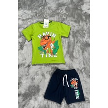 New Kids Baskılı Şortlu Erkek Çocuk Takım