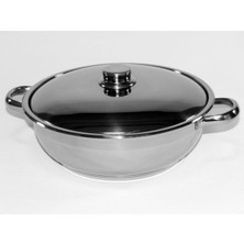 Mega Basık Tel Saplı Tencere 40X15 cm Pilav ve Kavurma Tenceresi