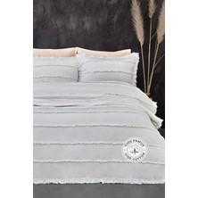 Evlen Home Collection Pamuklu Echos Yatak Örtüsü Takımı Günlük Tek Kişilik 2 Parça Dolgulu El Işi