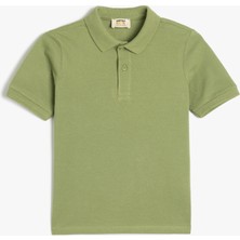 Koton Polo Tişört Kısa Kollu Dokulu Pamuklu