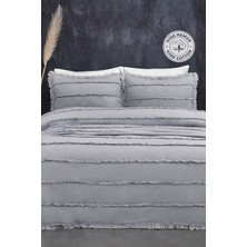 Evlen Home Collection Pamuklu Echos Yatak Örtüsü Takımı Günlük Tek Kişilik 2 Parça Dolgulu El Işi