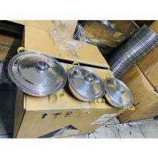 Tava Seti Kapaklı Işlemeli Çift Kulplu 3’lü