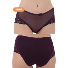 3 Adet Kadın Basic Yumuşak Dokulu Penye Külot