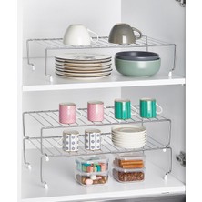 Orsa Home 2 Adet 128 Krom 47 cm Dolap Içi Raf Düzenyeci Organizer Raf