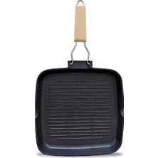 Katlanabilen Saplı Granit Izgara Tava