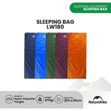 Naturehike Mini LW180 Ultra Light Uyku Tulumu Army Green - Xl - Left