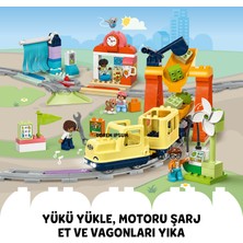 LEGO® DUPLO® Büyük İnteraktif Mahalle Treni 10428 - 3 Yaş & Üzeri Çocuklar için Eğitici Oyuncak Yapım Seti (103 Parça)