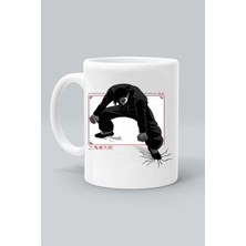 Liu Dongcheng Karakter Kengan Ashura Anime Baskılı Beyaz Klasik Kupa Bardak