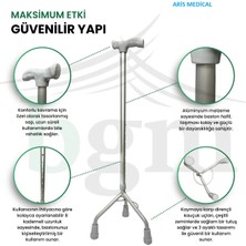 Orlex Tripot 3 Ayaklı Denge Bastonu Yüksek Kalite Ayarlanabilir Denge Bastonu Asa