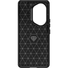 Ehr. Honor 300 Pro - 300 Ultra ile Uyumlu Kamera Korumalı Darbe Önleyici Carbon Brushed Silikon Kılıf