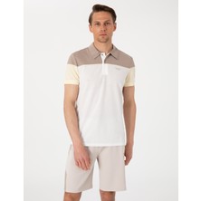 Pierre Cardin Erkek Ekru Slim Fit Tişört 50302642-VR019