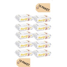Sleepy Sensitive 90 Yaprak 10-Lu Paket Islak Mendil Hassas Ciltler İçin Yumuşak Temizlik