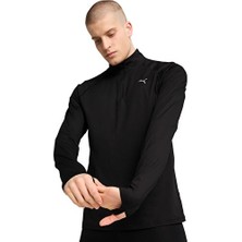 Puma Run Veloty Cldspn 1-4 Zip Erkek Siyah Koşu T-Shirt.01
