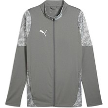 Puma teamcup training jacket erkek futbol antrenman ceketi 65916513 gri