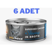 Prochoice Deluxe Shredded Chicken&shrimp Kedi Konservesi 6X70 gr