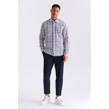 Jakamen Yeşil Slim Fit Yaka Düğmeli  Gömlek