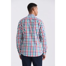 Jakamen Yeşil Slim Fit Yaka Düğmeli  Gömlek