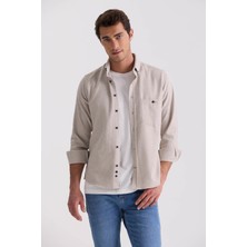 Jakamen Bej Slim Fit Erkek Gömlek