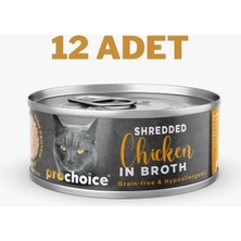 Prochoice Deluxe Shredded Chicken Kedi Konservesi 12X70 gr