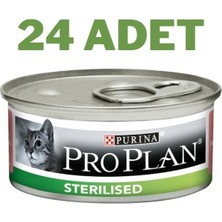 Pro Plan Somonlu Sterilised Yetişkin Kedi Konservesi 24X85 gr Süper Premium Lezzetli Mama