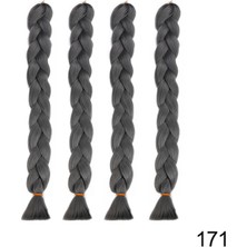 X-Pression Afrika Zenci Örgüsü ve Rasta İçin Sentetik Saç 165 GR KOYU GRİ #171