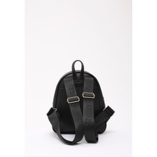 Shaka Siyah Shk200  Deri 2 Bölmeli Fermuarlı Yazılı Kolon Askılı Sırt Çantası U:26 E:22 G:9 Cm