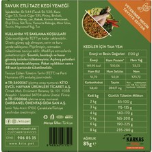 Fresh Tavuk Etli Kedi Yemeği 85 gr