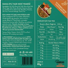 Kito Fresh Dana Etli Kedi Yemeği 85 gr