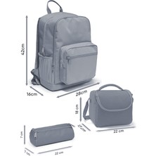 Coral High Renk Geçişli 3’lü Okul Çanta Seti SET0123675