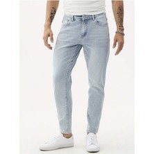 Erkek Boyfriend Fit Denim Jean Kot Pantolon