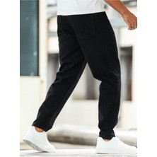 Erkek Boyfriend Fit Denim Jean Kot Pantolon