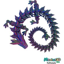 Hareketli Kristal Ejderha (Büyük Boy 61.5 Cm) Eklemleri Hareketli