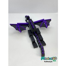 Minecraft Ender Dragon Figürü Ejderha 31 cm + Deprem Düdüğü Hediye