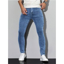 Erkek Slim Fit Denim Kot Pantolon Jean