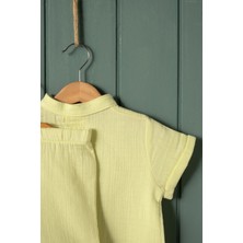 %100 Pamuk Müslin, Bebek Takımı , 2 Parça (Tişört + Şort)