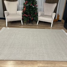 Hoom Rugs Vega S5486A Vizon Bej Hav Toz Vermez Hasır Dokuma Modern Makina Halısı