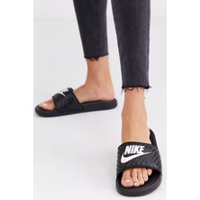 Nike benassi jdı print sliders siyah kadın spor terlik