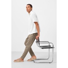 Camel Standart Fit Dokuma Hafif Esnek Chino Erkek Pantolon - 82180