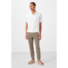 Camel Standart Fit Dokuma Hafif Esnek Chino Erkek Pantolon - 82180