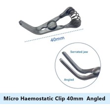 Bulldog Yaylı Klemp Açılı Uçlu 4cm Cerrahi Eğitim Materyali