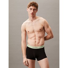 Calvin Klein Siyah Trunk Boxer Erkek İçin Dokuma Paça Tipi 3 Adet Paket